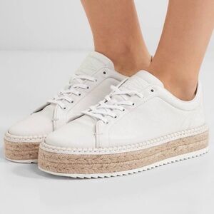 Rag & Bone White Leather Platform Espadrille “Kent” Sneaker Size 37 (6.5)